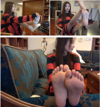 [美腿/足控] 脚模摄影-侧颜杀，这个美女侧脸不错 [1V+1.43G][百度网盘下载]